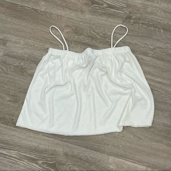 39. Project Social Los Angeles White Fleece Tank Top - Picture 1 of 5